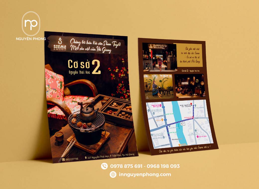 Mẫu tờ rơi A4 cho tiệm trà cafe